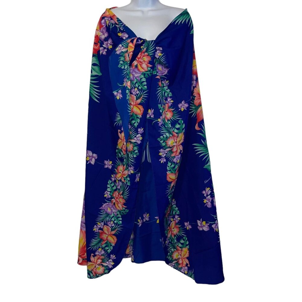 Vintage Royal Creations Hawaiian Wrap Womens OS Lightweight Floral Tie 1990s